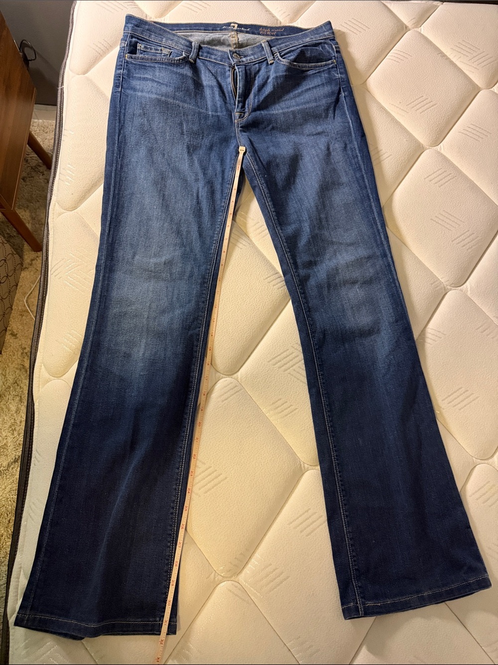 7 For All Mankind Dark Blue Bootcut Jeans